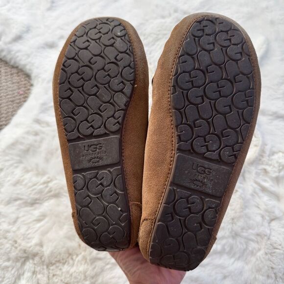 UGG Fur Moccasin Slippers 5 - Chestnut - Picture 6 of 7